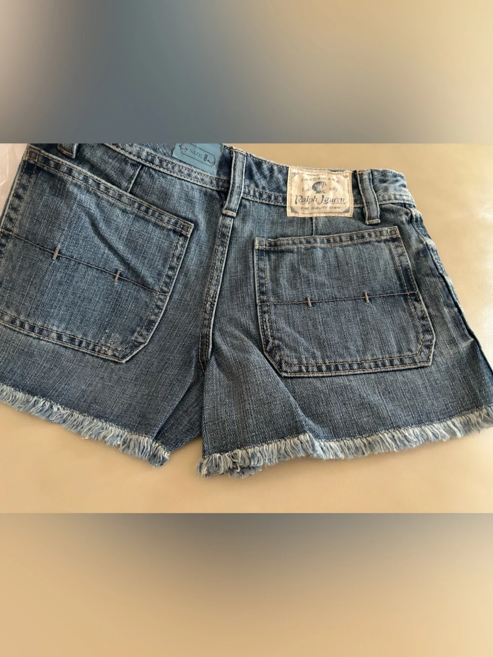 ✨New✨Ralph Lauren Girls' Distressed Denim Shorts with Fringe ✨